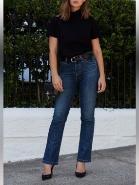 Alexa Chung for Sdriano Goldschmied in Mid Dark Wash 27
